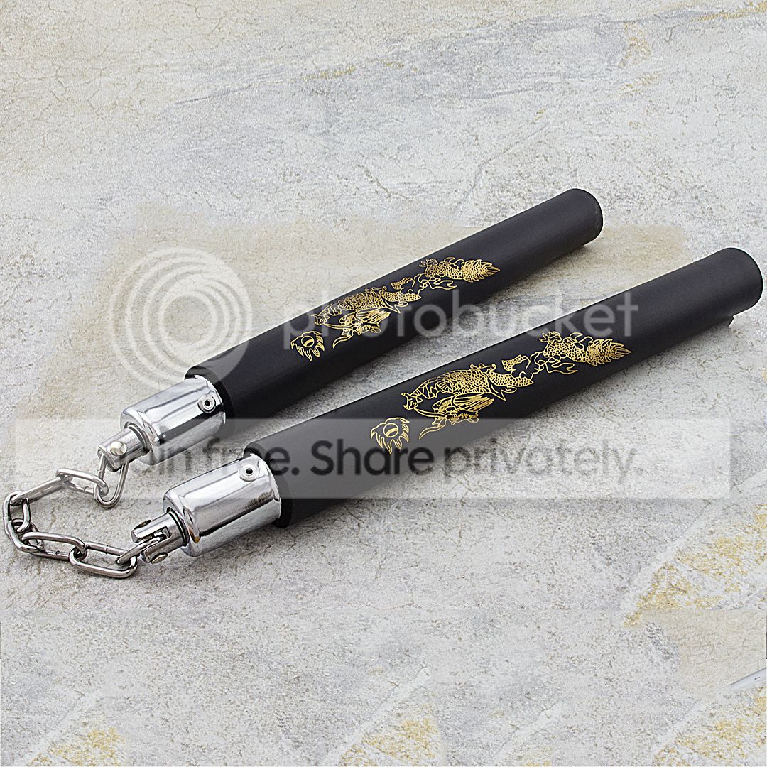 12" HANDLES MARTIAL ARTS NINJA FOAM PADDED KARATE NUNCHUCKS NUNCHAKU